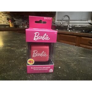 Mattel Barbie Bitty Box Mini Pink Glitter Bluetooth Speaker With Keychain NEW